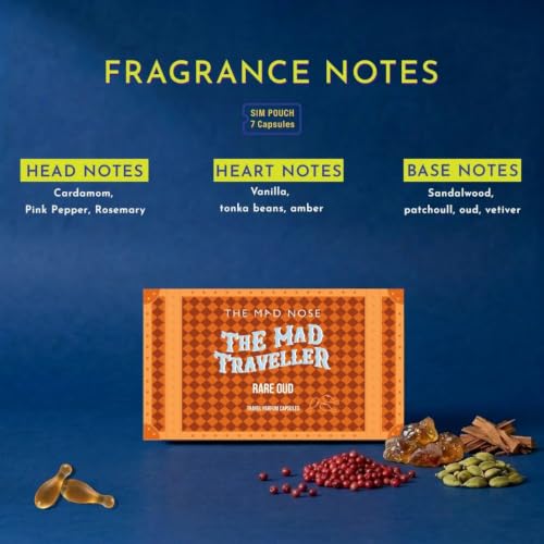 Image of Rare Oud Pocket Perfume (7 Capsules) | Long Lasting 10+ Hours | Unisex Pocket Perfume | Daily Wear Fragrance for Office & Parties | Travel-Friendly