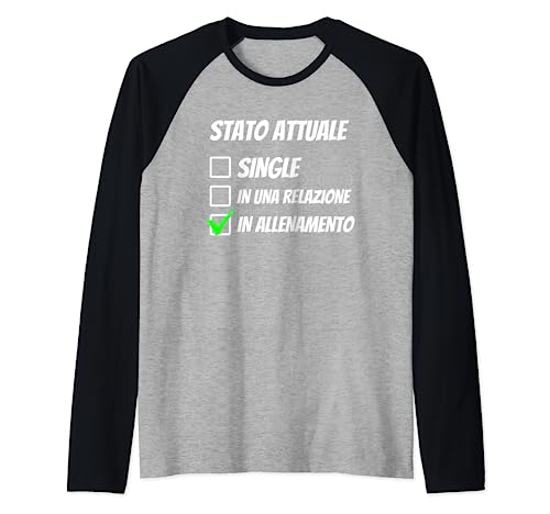 Uomo Single Scapolo Allenamento Palestra Divertente Maglia con Maniche Raglan