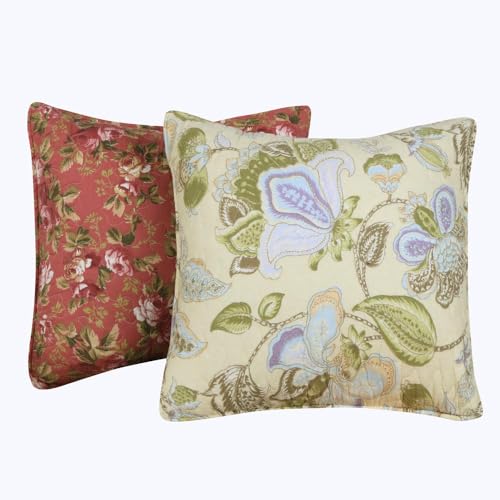 Image of Greenland Home Fashions 100% Cotton Authentic Patchwork Quilted Daybed Set, 7 Piece, Blooming Prairie