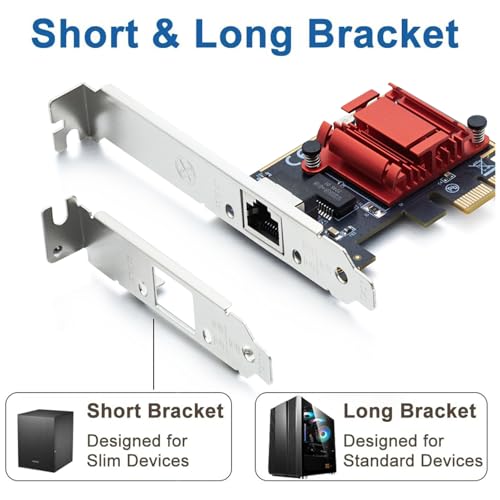 Image of H!Fiber.com 1G Gigabit Ethernet Converged Network Adapter (Nic),Compatible Intel I210 Single RJ45 Port, PCI Express 2.1 X1, Nic Card For Desktop Pc, Multi