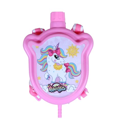 Image of Niku 600 ml Holi Pichkari Water Gun Water Tank for Kids Boys Girls | Unicorn Backpack Tank with 1 Packet Herbal Gulal Color for Celebration