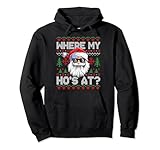 Photo Gallery where my hos at ugly christmas sweater babbo natale style felpa con cappuccio Photo Gallery where my hos at ugly christmas sweater babbo natale style felpa con cappuccio