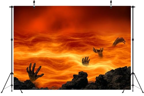Toile de fond Hellfire d'Halloween anti-reflet pour photobooth