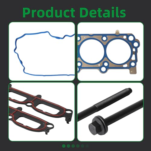 Image of Head Gasket with Bolts Set, 2004-2006 for Ford F150 F250 F350 Expedition, for Lincoln Navigator /Mark Lt, 5.4L 24V SOHC Vin Code V, 5 inch, HS26306PT-2, ES72798, HS26306PT(108pcs)