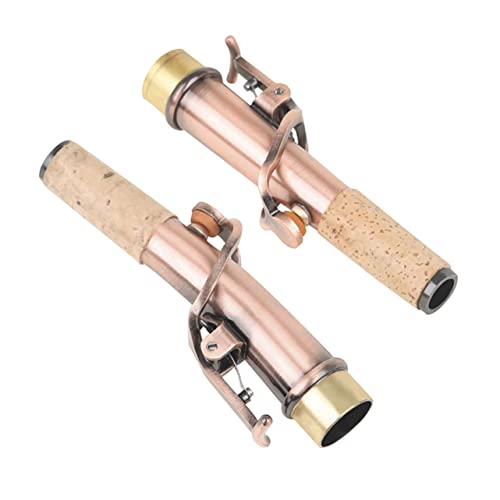 DRESSOOS 2個ソプラノサックス用メタルリガチャー ブラス製サックスマウスピース 楽器アクセサリー 耐久性設計 簡単立 交換用パーツ