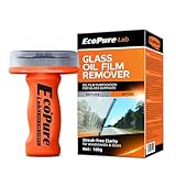 EcoPure Lab Glass Emulsion Cleaner, Car Oil Film Remover, Windshield Oil Film Remover for Car Windows, Auto Glass Cleaner, Improves Windshield Clarity for Safe Driving, Crystal Clear View(1PCS)