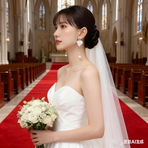 Kruckel Pearl like White Shell Flower Stud Earrings for Women | Symbolize love in its many forms. Wear yours as a reminder of all the loved ones in your life | Hypoallergenic, Push Back, Comfortable Everyday Wear, Versatile Fashion Accessory, Lightweight Jewelry for Women | Sparkle at Wedding, Birthday, Christmas, Everyday | With Kruckel Jewelry box, Great Gift for mother, wife, girlfriend and any other her3