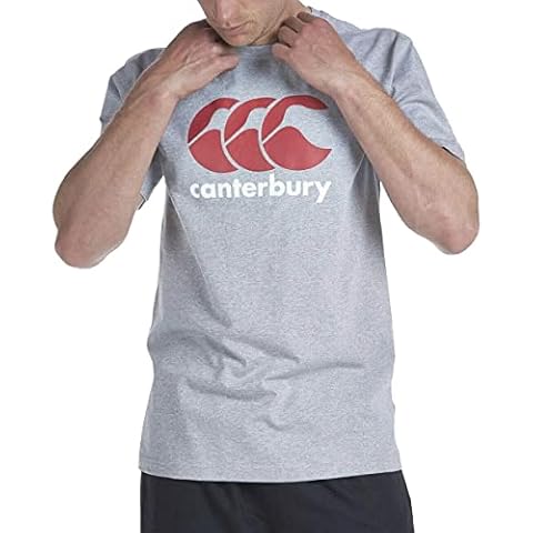 Canterbury 2018 CCC Classic Logo Training Cotton T-Shirt Mens Sports Tee Classic Marl/Red/White Medium Cover