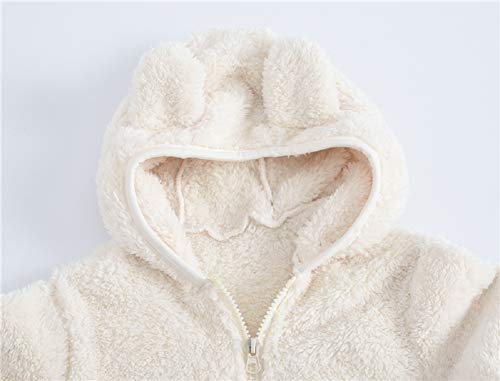 Image of Toddler Girls Boys Fleece Hoody Jacket Zip Up Teddy Coat Warm Winter Outwear
