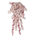 Christmas Tree Topper Wreath Bow Long Tails 40x13 Inch Rose Gold Bows Decorative Large Colorful Wire