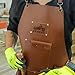 Custom Workshop Tool Apron – Personalized Vegan Leather Work Apron with Multi Pockets – Handmade Craftsman Gear with Adjustable Straps – Ideal for Woodworkers, Makers & DIY Projects