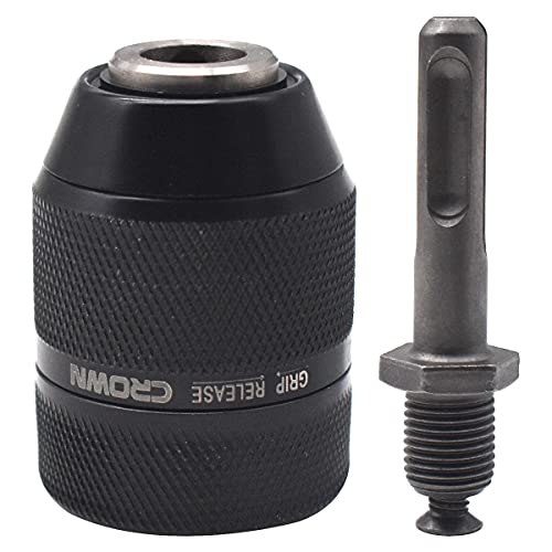Schlüsselloses Bohrfutter, Regerly 1.5-13mm SDS Schnellspannbohrfutter 1/2-20UNF Professionelles Schwerlast-Schlagbohrfutter Metall schlagfestes Hardware Werkzeug Cover