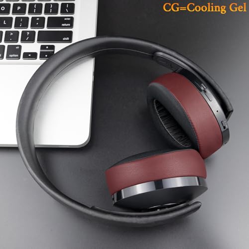 Image of SOULWIT Cooling-Gel Ear Pads Cushions for Sony New Gold Wireless PlayStation PS4 Headset, Replacement Earpads for 2018 Version, Headphone Model CUHYA-0080 - Burgundy