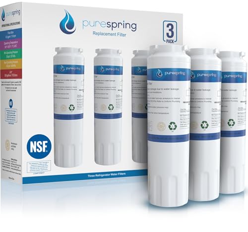Image of PureSpring NSF42 & NSF372 Certified Refrigerator Water Filter PS-UKF8001-s Compatible with KitchenAid 67003523, 67003523-750, 4396395, Viking RWFFR, Maytag UKF8001, Kenmore 469006, EDR4RXD1 (3 Pack)