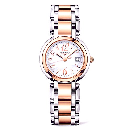 LonginesPrima Luna Mother of Pearl Dial Steel and Rose Gold Ladies Watch L81125836