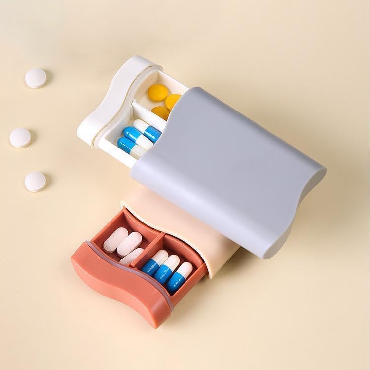 Xeerabdi Pill Organizer Box with 6 Separate Compartments | Small and Lightweight Medicine Storage Case for Vitamins, Pills, Daily Meds | Travel-Friendly Pill Box for Pocket, Handbag (Multi Color)-image-42