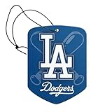 2 Pack MLB Dodgers Car Air Freshener - Licensed Hanging Scented Air Freshener, Blue Shield with LA Dodgers, Sports Fan Auto Fragrance for Car, Truck & Home
