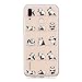 Produktbild HopMore Huawei P20 lite Hülle Silikon Transparent Durchsichtig Hüllen Clear Motiv Design Bumper Ultra Slim TPU Handyhülle Kawaii Muster One Piece Case Cover Pour Huawei P20 lite - Panda
