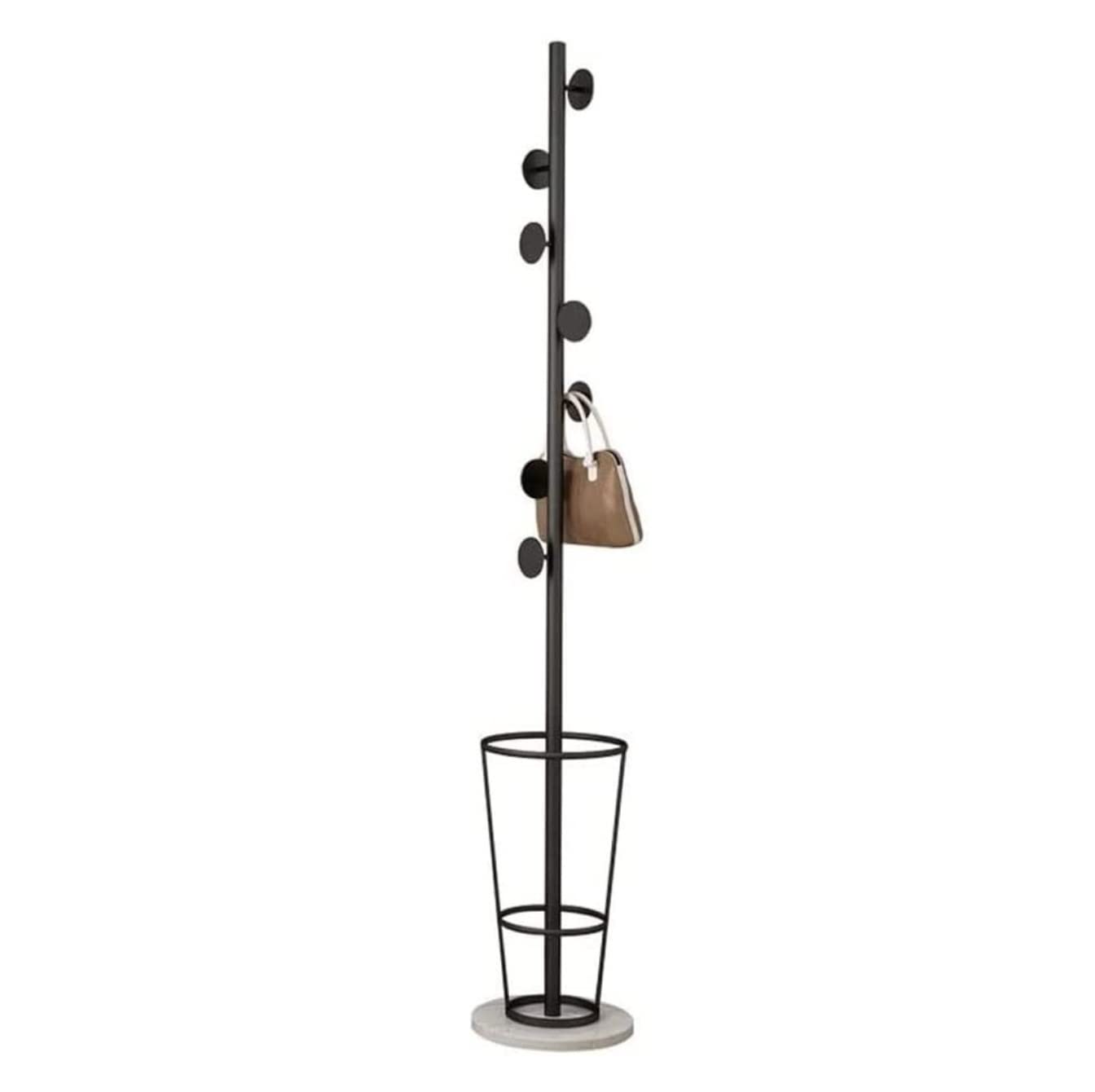 FCXWEVR Coat Rack Coat rack, metal clothes rack, freestanding clothes rack with umbrella stand, clothes tree, easy to assemble clothes rack (color: A, size: 170 * 33cm)