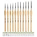 Grabie Paint Brush Set, 11 Pcs Miniature Brushes for Fine Detailing & Art Painting - Acrylic, Watercolor, Oil, Models and Gouache
