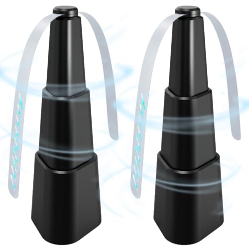 GJV Ventiladores para mesas, ventilador de mesa para exteriores e interiores, ventilador giratorio portátil con cuchillas holográficas, para picnic, barbacoa, restaurante, fiesta, hogar (2)