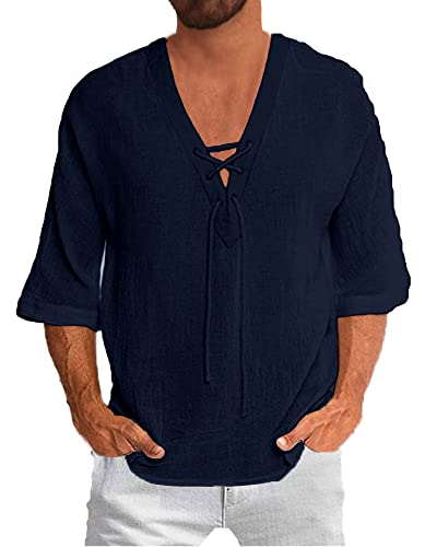 YAOBAOLE Herren Leinenshirt - Leicht, stilvoll und vielseitig