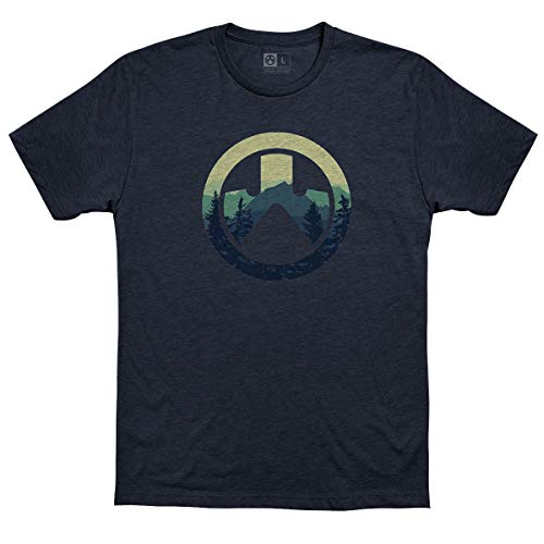 Magpul Men's Standard CVC Crew Neck Short Sleeve T-Shirt, Cascade Icon Logo Navy Heather, Medium