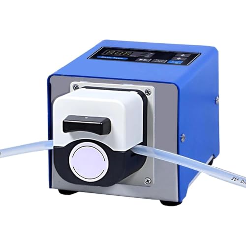 Bomba peristáltica para uso en laboratorio, alta precisión, velocidad ajustable de 0,1 a 100 rpm, tasa de flujo de 0,012 a 207 ml/min, temporizador de hasta 99 horas para un llenado preciso