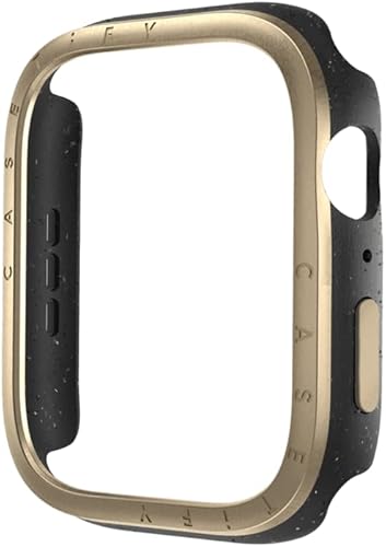 Vista 46 de CASETiFY Impact - Funda para reloj [bisel de aluminio cepillado] compatible con Apple Watch Series 4-6, SE, 1.575 pulgadas, color dorado Oro