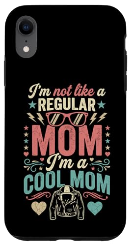 I'm Not Like A Regular Mom I'm A Cool Mom Retro Edgy �X�}�z�P�[�X iPhone XR �p