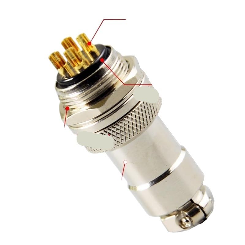 Conector GX16 Dorado Aeronáutico 5 Sets 7 Pines miniatura 5