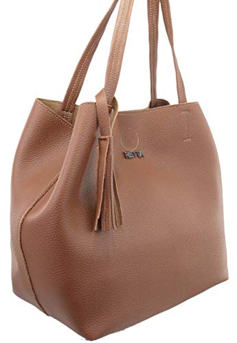 Kit Bolsa Saco Com Necessaire + Porta Cartão de Brinde Retta Caramelo (Caramelo)