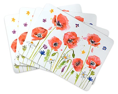 The Leonardo Collection LP94604 Poppy Field Floral Place Mats (Set of 4), Multicolor, 29cm x 22cm - Image 2