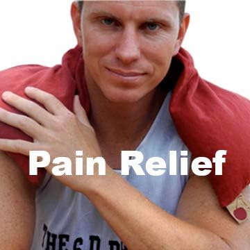 Miniatura 3 de Hot Cherry Pit - Almohada cuadrada triple (mezclilla roja, teñida naturalmente) con calor húmedo natural que alivia el dolor muscular, alivio de