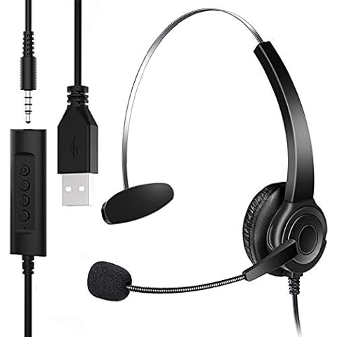 Oimaik USB Headset with Microphone and Noise Cancelling Cover
