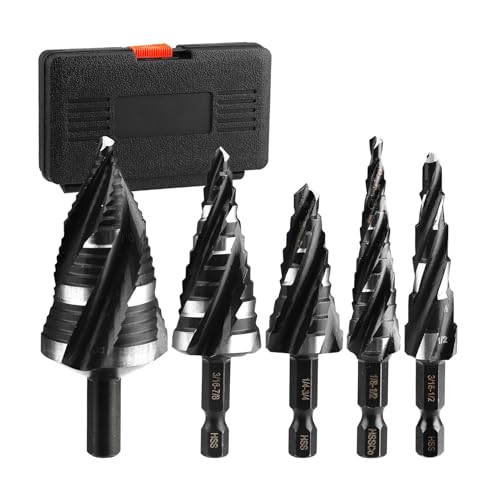 Mèche à Gradins Pour Métal,Ensemble de Forets Étagés | Outils De Coupe Hélicoïdaux En Acier Rapide Pour Perçage Dans Pp Bois Aluminium Acier Inoxydable