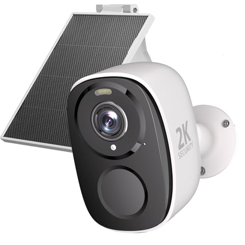 ELECCTV 2.4&5ghz WiFi Solar Security Cameras Wireless Outdoor,2K QHD Home Security System, 4 Cameras Kit with 130° Ultra-Wide View, 2-Way Talk, IP65,Color Night Vision, Spotlight & Siren (1, White)