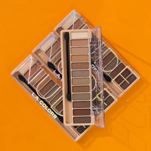 Image of L.A. COLORS Color Vibe 12-Color Eyeshadow Palette, Nude CES787TAG