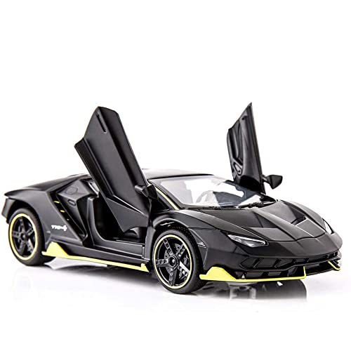 Image of 1:32 Diecast Metal Car Model LP770 Toy Cars for Kids Pull Back Openable Doors with Light Sound
