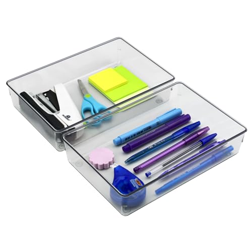 Organizador Modular Acrimet para Gavetas, Bancadas e Armários, Plástico Transparente, Pote Retangula