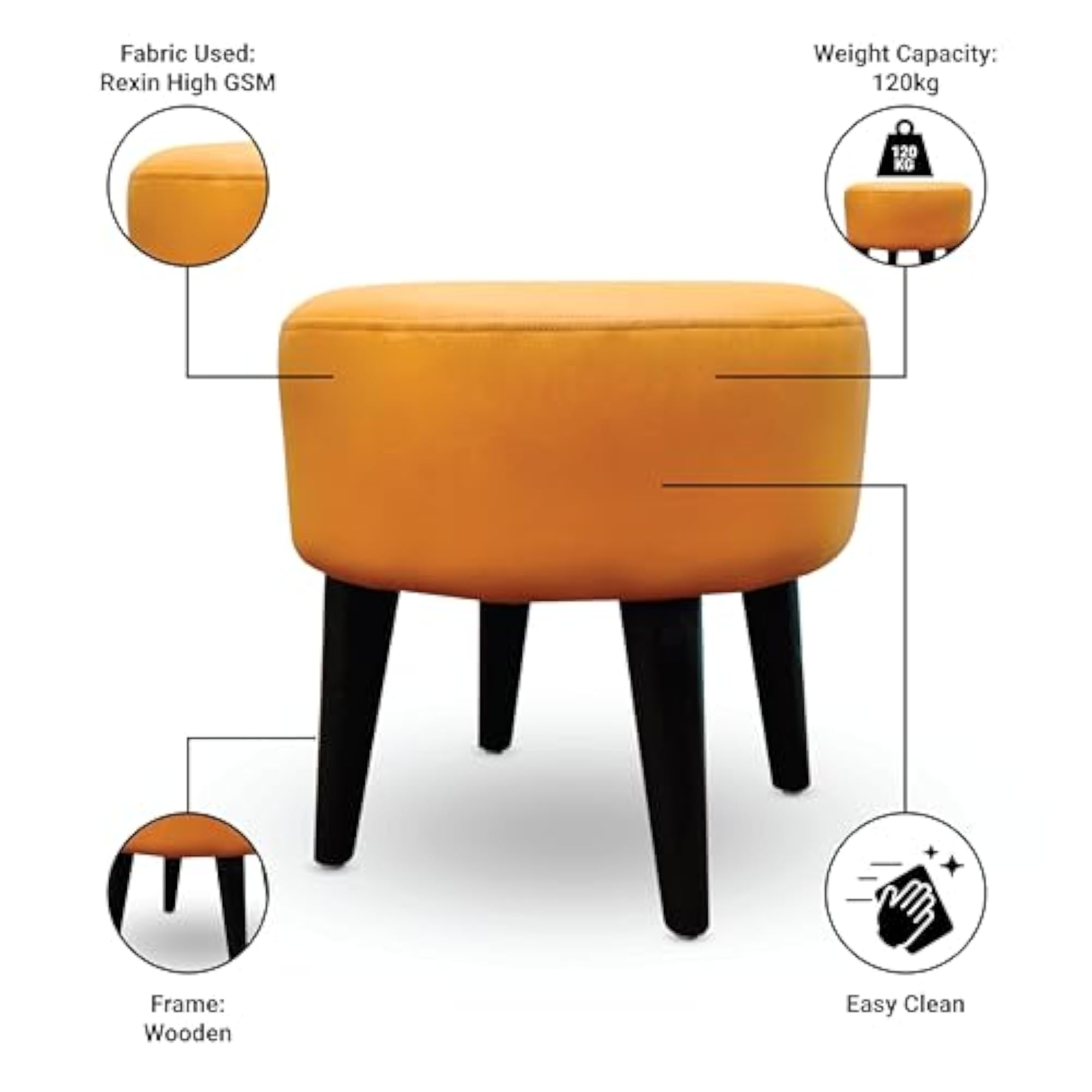 Stool for Living Room Sitting Plain Ottoman