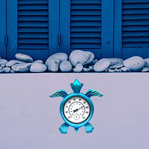 Sotaling Turtle Outdoor Thermometer - Wall Mount Thermometer Hygrometer - Blue Turtle Design Decor Outdoor And Indoor #TOP5