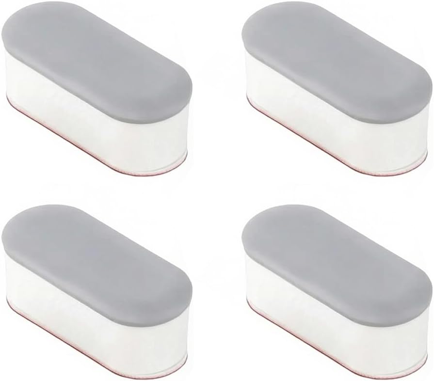 Universal Non-Slip Toilet Seat Bumpers - Strong Adhesive Backing (4-Pack)