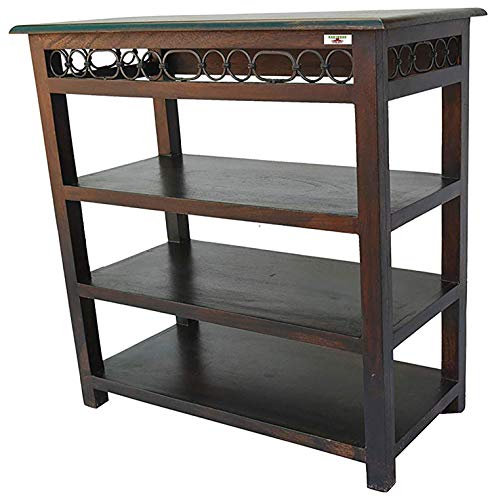 Image of Sheesham Wood Side Table for Living Room | Dark Brown