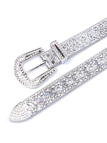 Bling Rhinestone Belt for Women & Men–Sparkly Western Cowgirl Cowboy,Y2K Belt for Jeans4