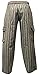 Shopoholic Fashion Men Cotton Trouser Nepalese Striped Relax Fit Boho Cargo Pants (Green,M)