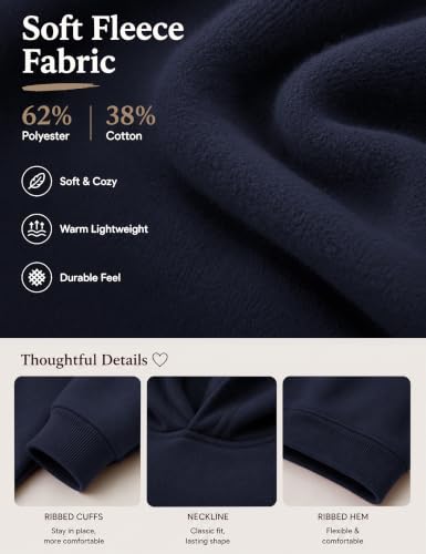 Lauweion Women's Oversized Hoodies Casual Fall Outfits Navy
