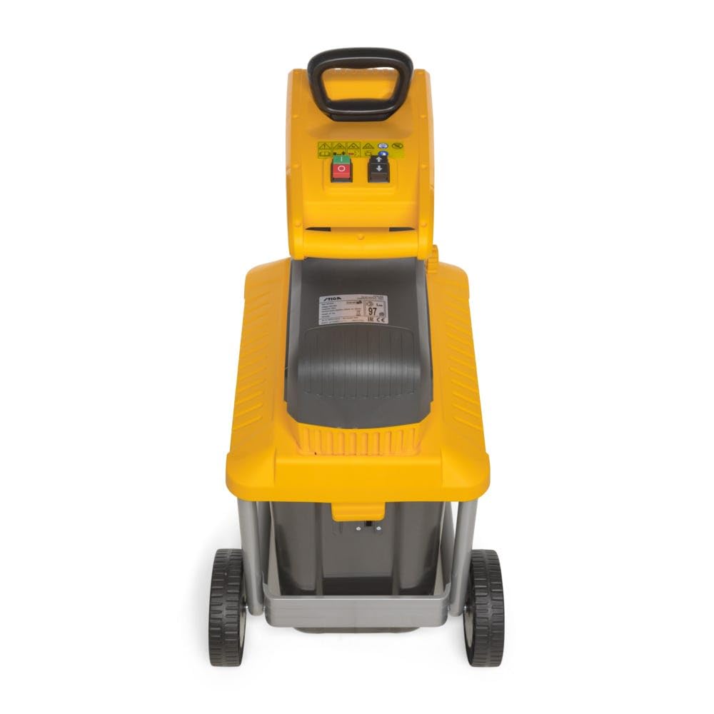 STIGA Bio Silent 2500 Biotrituratore Elettrico, 2500 W, 60 L – Rullo 8 Denti, Motore Brushless – Per Giardinaggio, Rami fino a 40 mm