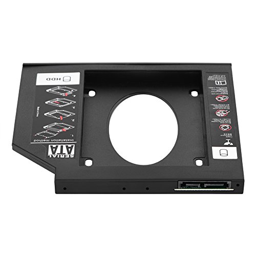 Adaptador Bay SSD 2.5" Plug & Play ABS Negro 9.5mm miniatura 3