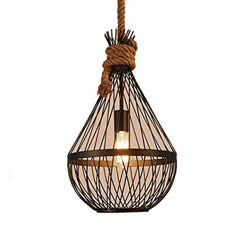 Lustre créatif unique tête fer forgé suspendu style rétro